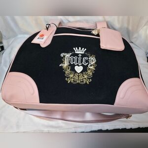 Juicy Couture Black and Pink Travel / Weekend Bag